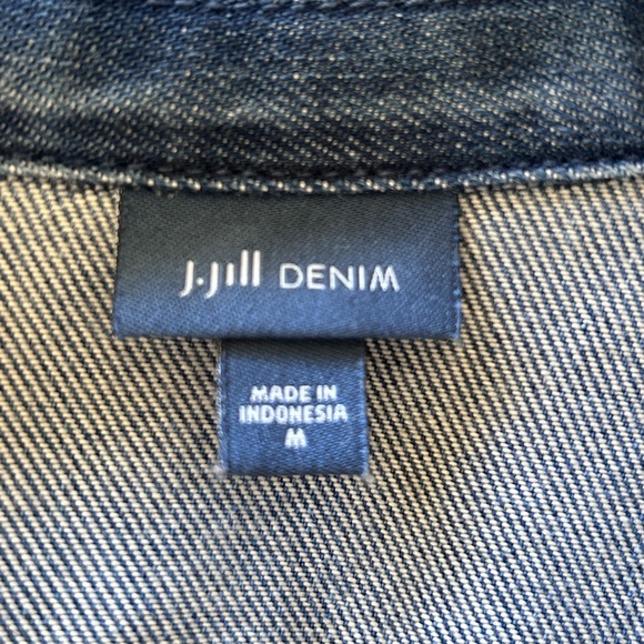 J. Jill | Utility Jacket | Chore Coat | Dark Wash Denim | Size M - Picture 5 of 5